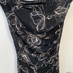 Black and White floral blouse